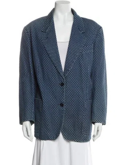 Pre-owned Moschino Vintage 1990's Jacket In Blue