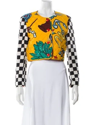 Pre-owned Moschino Vintage 1990's Jacket In Yellow