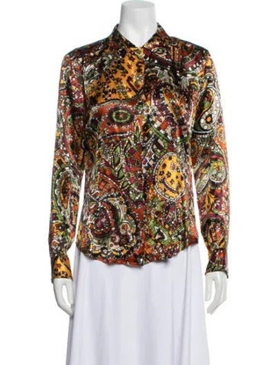 Pre-owned Moschino Vintage 1990's Top In Brown