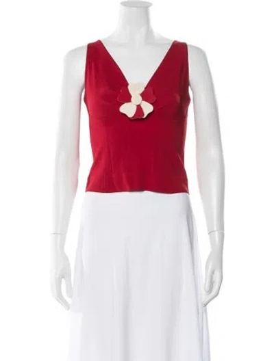 Pre-owned Moschino Vintage 1990's Top In Red