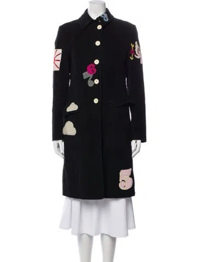 Pre-owned Moschino Vintage 1990's Trench Coat In Black