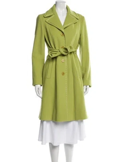 Pre-owned Moschino Vintage 1990's Trench Coat In Green