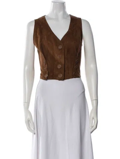 Pre-owned Moschino Vintage 1990's Vest In Brown