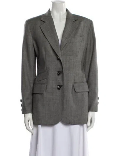 Pre-owned Moschino Vintage 1991 Blazer In Gray