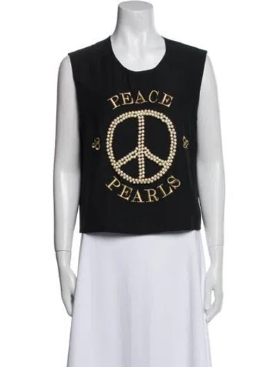 Pre-owned Moschino Vintage 1998 Top In Black