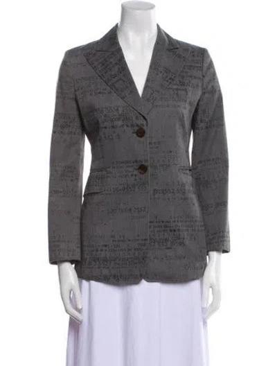 Pre-owned Moschino Vintage 2000's Blazer In Gray