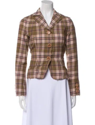 Pre-owned Moschino Vintage 2000's Blazer In Green