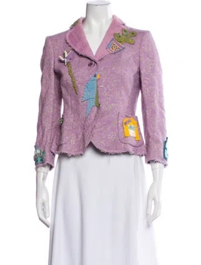 Pre-owned Moschino Vintage 2000's Blazer In Purple