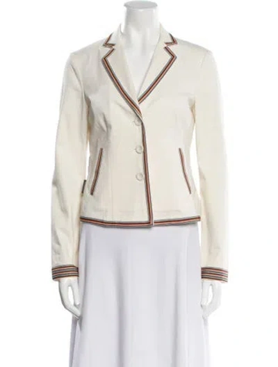 Pre-owned Moschino Vintage 2000's Blazer In White