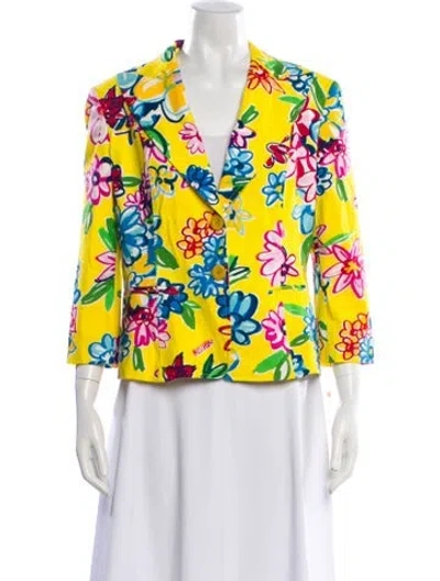Pre-owned Moschino Vintage 2000's Blazer In Yellow