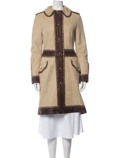 Pre-owned Moschino Vintage 2000's Coat In Neutrals