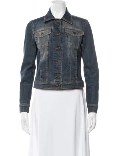 Pre-owned Moschino Vintage 2000's Denim Jacket In Blue