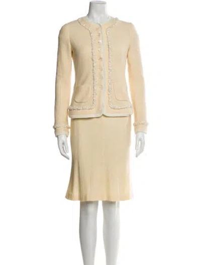 Pre-owned Moschino Vintage 2000's Skirt Suit In Neutral