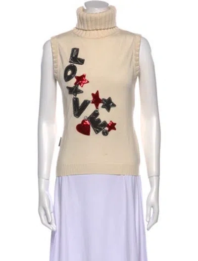 Pre-owned Moschino Vintage 2000's Sweater In Neutral