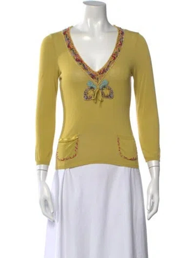 Pre-owned Moschino Vintage 2000's Sweater In Yellow
