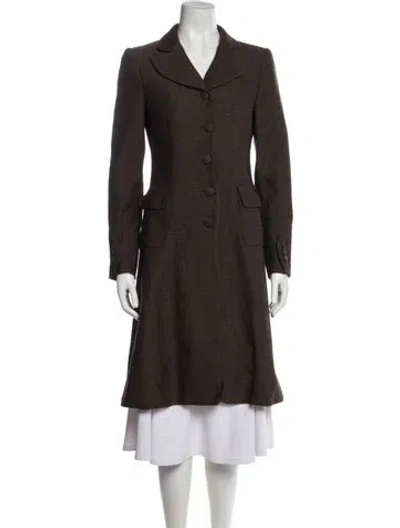 Pre-owned Moschino Vintage 2000's Trench Coat In Brown