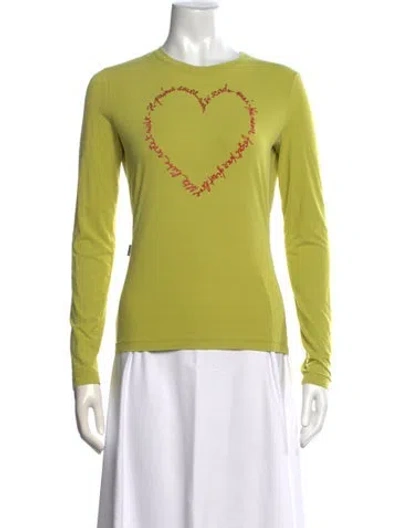 Pre-owned Moschino Vintage 2000's T-shirt In Green