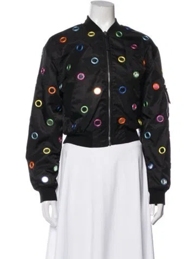 Pre-owned Moschino Vintage 2017 Bomber Jacket In Black