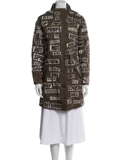 Pre-owned Moschino Vintage 2018 Coat In Green