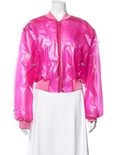 Pre-owned Moschino Vintage 2023 Bomber Jacket In Pink