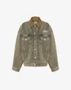Moschino Logo-print Denim Jacket In Gray