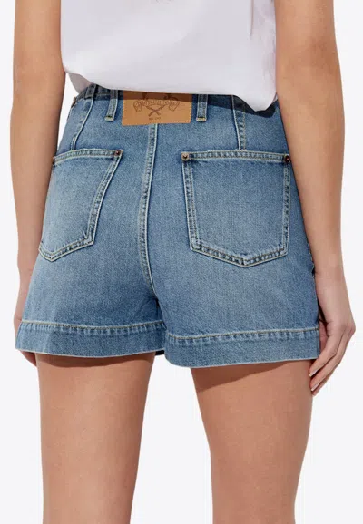 Moschino Vintage Denim Shorts In Blue