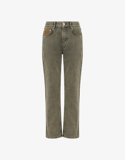 Moschino Vintage Denim Trousers In Green