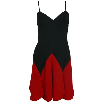Pre-owned Moschino Vintage Iconic Heart Mini Dress 1990s In Red