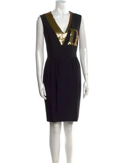 Pre-owned Moschino Vintage Knee-length Dress In Black