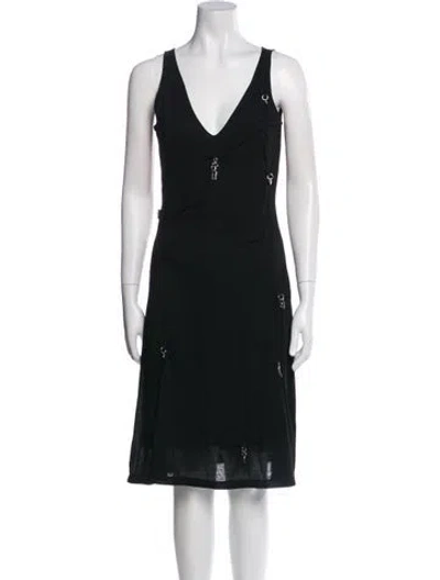 Pre-owned Moschino Vintage Knee-length Dress In Black