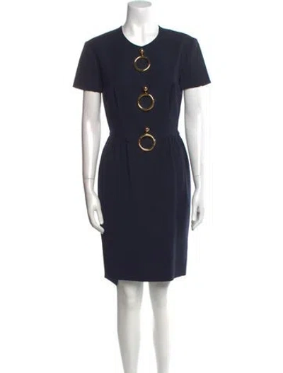 Pre-owned Moschino Vintage Knee-length Dress In Blue