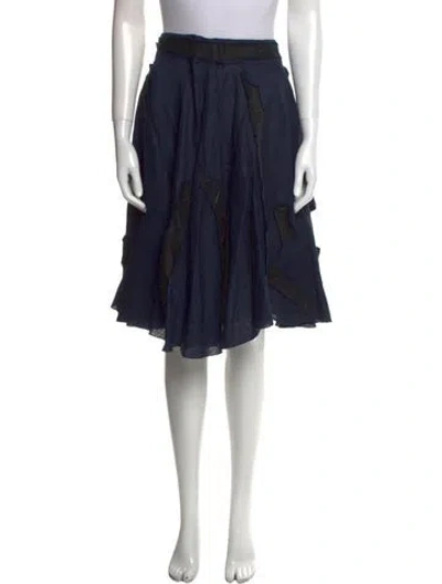 Pre-owned Moschino Vintage Knee-length Skirt In Blue