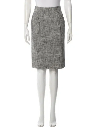 Pre-owned Moschino Vintage Knee-length Skirt In Gray