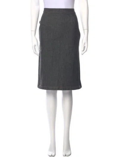 Pre-owned Moschino Vintage Knee-length Skirt In Gray