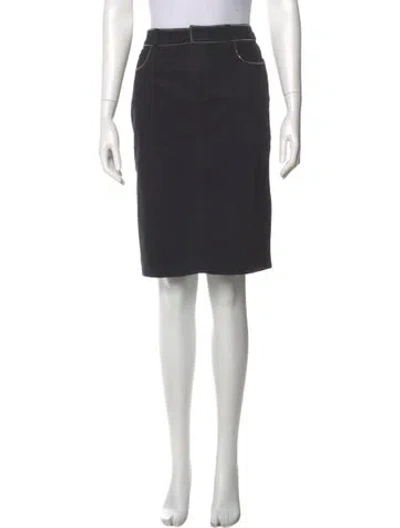 Pre-owned Moschino Vintage Knee-length Skirt In Gray