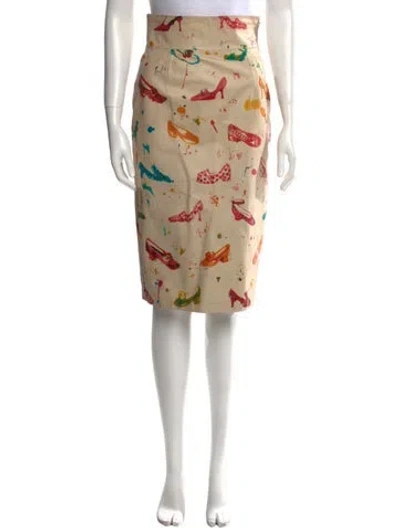 Pre-owned Moschino Vintage Knee-length Skirt In Neutral