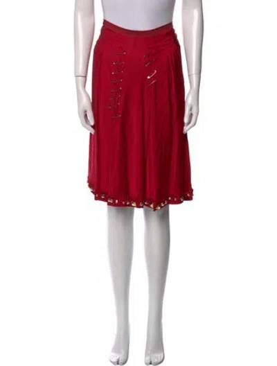 Pre-owned Moschino Vintage Knee-length Skirt In Red