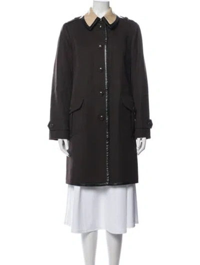 Pre-owned Moschino Vintage Late 1990's - Early 2000's Coat In Brown