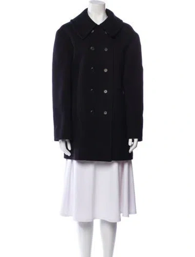 Pre-owned Moschino Vintage Late 1990's - Early 2000's Peacoat In Black