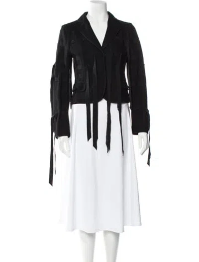 Pre-owned Moschino Vintage Late 2000's - Early 2010's Blazer In Black