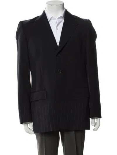 Pre-owned Moschino Vintage Late 2000's - Early 2010's Blazer In Blue