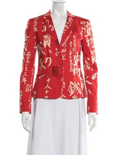 Pre-owned Moschino Vintage Late 2000's - Early 2010's Blazer In Red