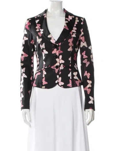 Pre-owned Moschino Vintage Late 2000's - Early 2010's Blazer W/ Tags In Black