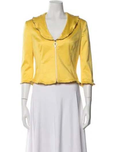 Pre-owned Moschino Vintage Late 2000's - Early 2010's Jacket In Yellow