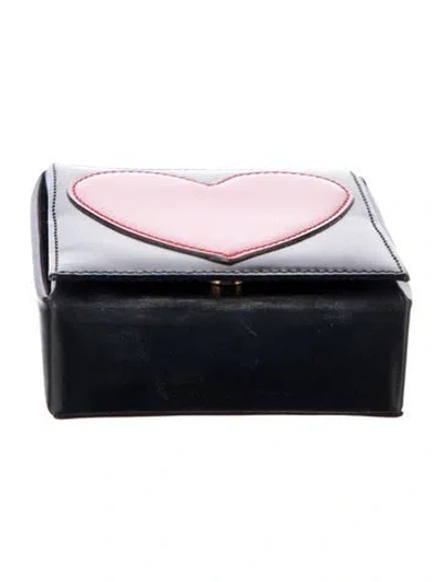 Pre-owned Moschino Vintage Leather Coin Pouch In Multi