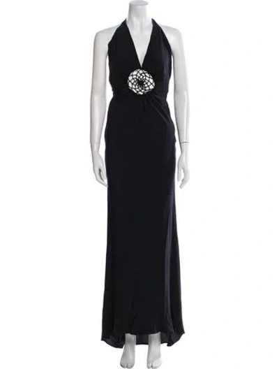 Pre-owned Moschino Vintage Long Dress In Black