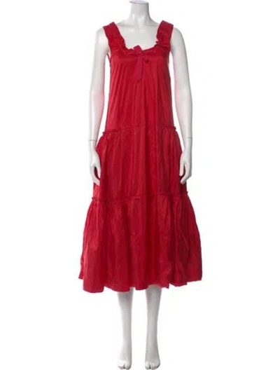 Pre-owned Moschino Vintage Long Dress In Red