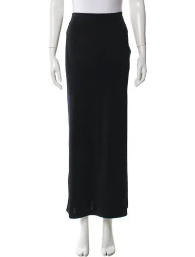 Pre-owned Moschino Vintage Long Skirt In Black
