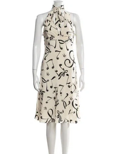 Pre-owned Moschino Vintage Midi Length Dress In Neutrals