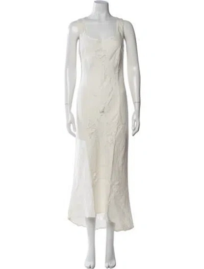 Pre-owned Moschino Vintage Midi Length Dress In Neutrals